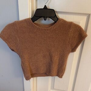 Forever 21 Tan Fuzzy Top